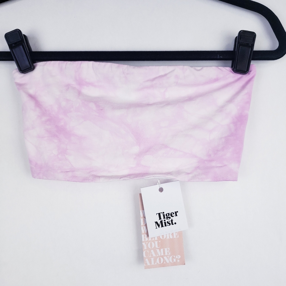 Tiger Mist Womens Astryd Bandeau XXS Purple Tie Dye New